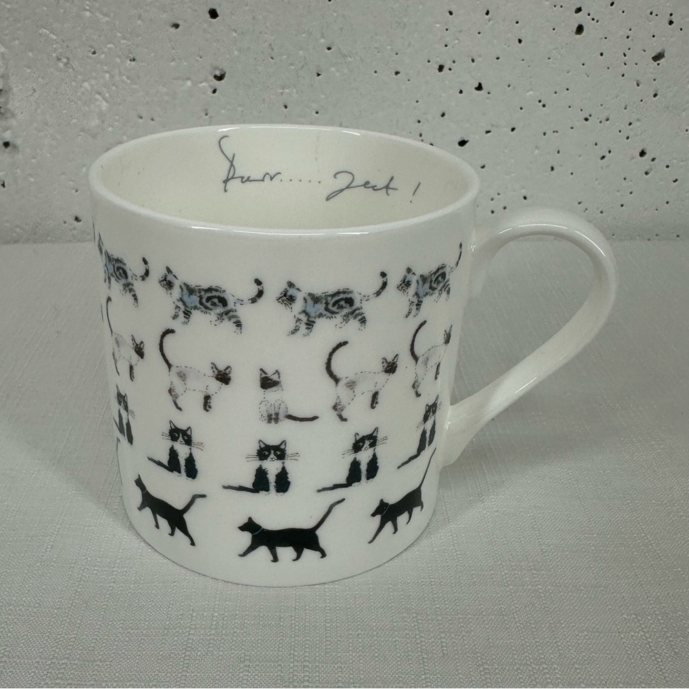 Sofie Allport Purrfect Rows of Cats Fine Bone China Mug